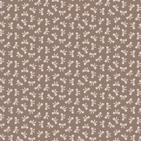 Tissu cretonnne noed rose fond marron - Mondial Tissus