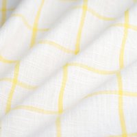 Tissu tissé teint à carreaux Elegance jaune - Mondial Tissus