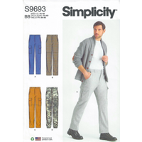 Patron Simplicity S9693.Bb - Pantalon Cargo 54 - 62 - Simplicity - Mondial Tissus
