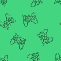 Maille french terry imprimée néon gamer vert - Mondial Tissus