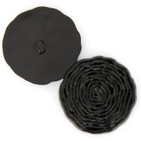 Boutons forme rosace noir 40mm - MT - Mondial Tissus