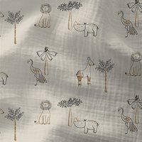 Tissu double gaze savane écru - DOMOTEX - Mondial Tissus