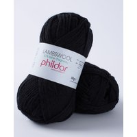 Pelote de fil à tricoter Lambswool noir - Phildar - Phildar - Mondial Tissus