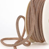 Cordon métallisé rose doré 7mm - Mondial Tissus