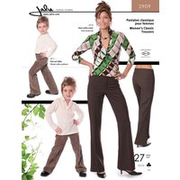 Patron Jalie 2909 pantalon classique extensible pour enfant et adulte - Jalie - Mondial Tissus