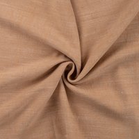 Tissu viscose lin uni caramel - Mondial Tissus