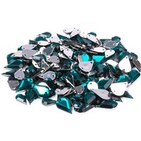 Sequin à coudre goutte vert emeraude 8x13mm et 6x10 - MT - Mondial Tissus