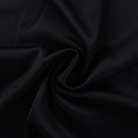 Tissu satin viscose uni noir - Mondial Tissus