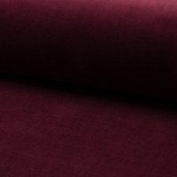 Tissu velours éponge coton uni bordeaux - Mondial Tissus