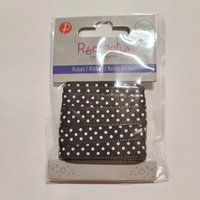 Carte ruban gros grain pois 10 mm x 1 m noir - Récréatys - Mondial Tissus