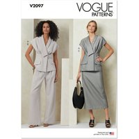 Patron Vogue V2097H5 haut v et jupe femme 34-42 - Vogue - Mondial Tissus