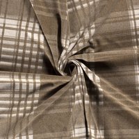 Tissu Lainage carreaux pixels kaki - Mondial Tissus