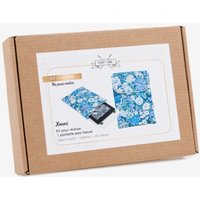 Kit couture DIY - Liberty trousse rangement liseuse bleu - Com'1 idée - Mondial Tissus