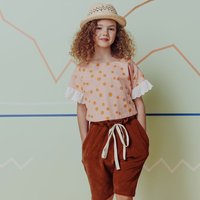 Patron Burda 9303 Tops, Tunique & T-shirts fille à manches intégrées volantées - de 6 à 11 ans - Burda - Mondial Tissus