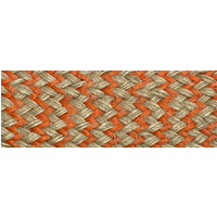 Sangle Tressée jute 30mm orange - Mondial Tissus