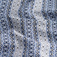 Tissu jacquard polyester coton géométrique - Mondial Tissus