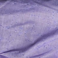 Toile lin brodée lilas - Mondial Tissus