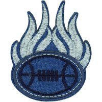 Écusson ballon baseball flammes - Mondial Tissus