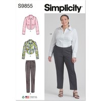 Patron Simplicity S9855.W3 - Haut Pantalon Dames Femmes 58 - 66 - Simplicity - Mondial Tissus