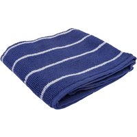 Serviette invité bleu fines rayures blanches 30x50 - MT - Mondial Tissus