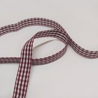 Ruban vichy 10 mm bordeaux - Frou Frou - Mondial Tissus