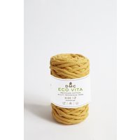 Pelote de fil à tricoter Eco Vita 12 - coton recyclé jaune col n°92 - DMC - Mondial Tissus
