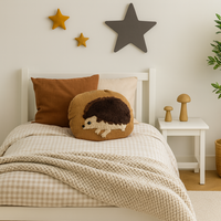 Coussin Léon le hérisson rond 35x38cm - MT - Mondial Tissus