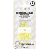 Boutons pressions magiques 9mm jaune x8 - Bohin - Mondial Tissus