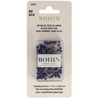 Epingles à tête de verre de Murano bleu roi - Bohin - Bohin - Mondial Tissus