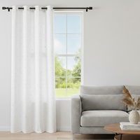 Voilage Bégonias pois multicolores 140x250cm - MT - Mondial Tissus