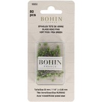 Epingles à tête de verre de Murano vert anis - Bohin - Bohin - Mondial Tissus