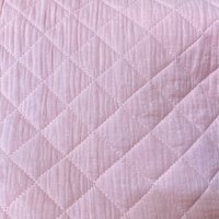 Tissu Double gaze gaufrée matelassée épaisse blush - Mondial Tissus