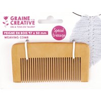 Peigne bois spécial tressage macramé - Graine Créative - Mondial Tissus