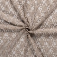 Tissu guipure Anémone beige - Mondial Tissus