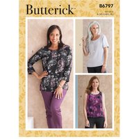 Patron Butterick B6797A Top Femme 34-50 - Butterick - Mondial Tissus