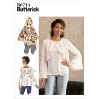 Patron Butterick 6714Y Blouse femme drapée - 34-42 - Butterick - Mondial Tissus