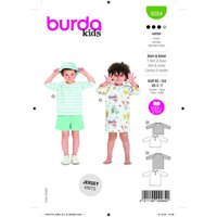 Patron Burda 9284 t-shirt & robe de 2 à 7 ans - Burda - Mondial Tissus