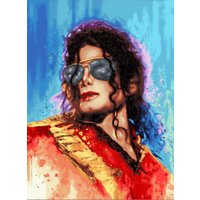Carré jacquard 47x47cm Mickael Jackson - Mondial Tissus