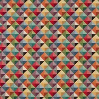 Tissu jacquard gobelin carreaux multicolores - Mondial Tissus