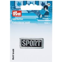 Écusson thermocollant Étiquette grise Sport - Prym - Mondial Tissus