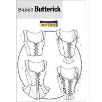 Patron Butterick 4669AA - Déguisement Lingerie historique 34 au 40 - Butterick - Mondial Tissus