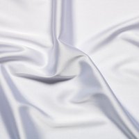 Tissu satin polyester uni stretch blanc - Mondial Tissus