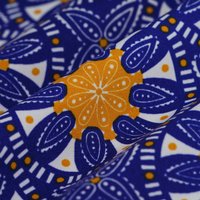 Tissu outdoor toile oxford carreaux indigo - MT - Mondial Tissus