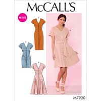 Patron Mc Call's 7920A5 - Robe boutonnée du 34 au 42 - McCall's - Mondial Tissus