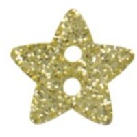 Bouton étoile paillettes doré 23mm - Mondial Tissus