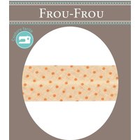 Biais 20mmx2m pois saumon - Frou Frou - Mondial Tissus