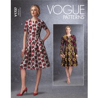 Patron Vogue 1737E5 robe ajustée avec ceinture intégrée du 42 au 50 - Vogue - Mondial Tissus