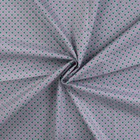 Tissu cretonne fine enduction imprimé fleurs rétro violet - Mondial Tissus