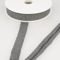 Biais jersey viscose stretch 20mm gris chiné - Mondial Tissus