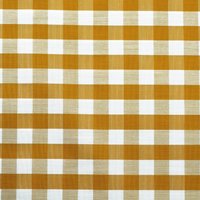 Tissu popeline de coton motif vichy 10mm safran - Mondial Tissus